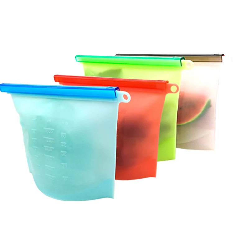 

Free Sample 50.7Oz Reusable 1500ml 220g Silicone Food Storage Bags Eco-Friendly Food Grade for Cooking Microwave Freezer Steamer