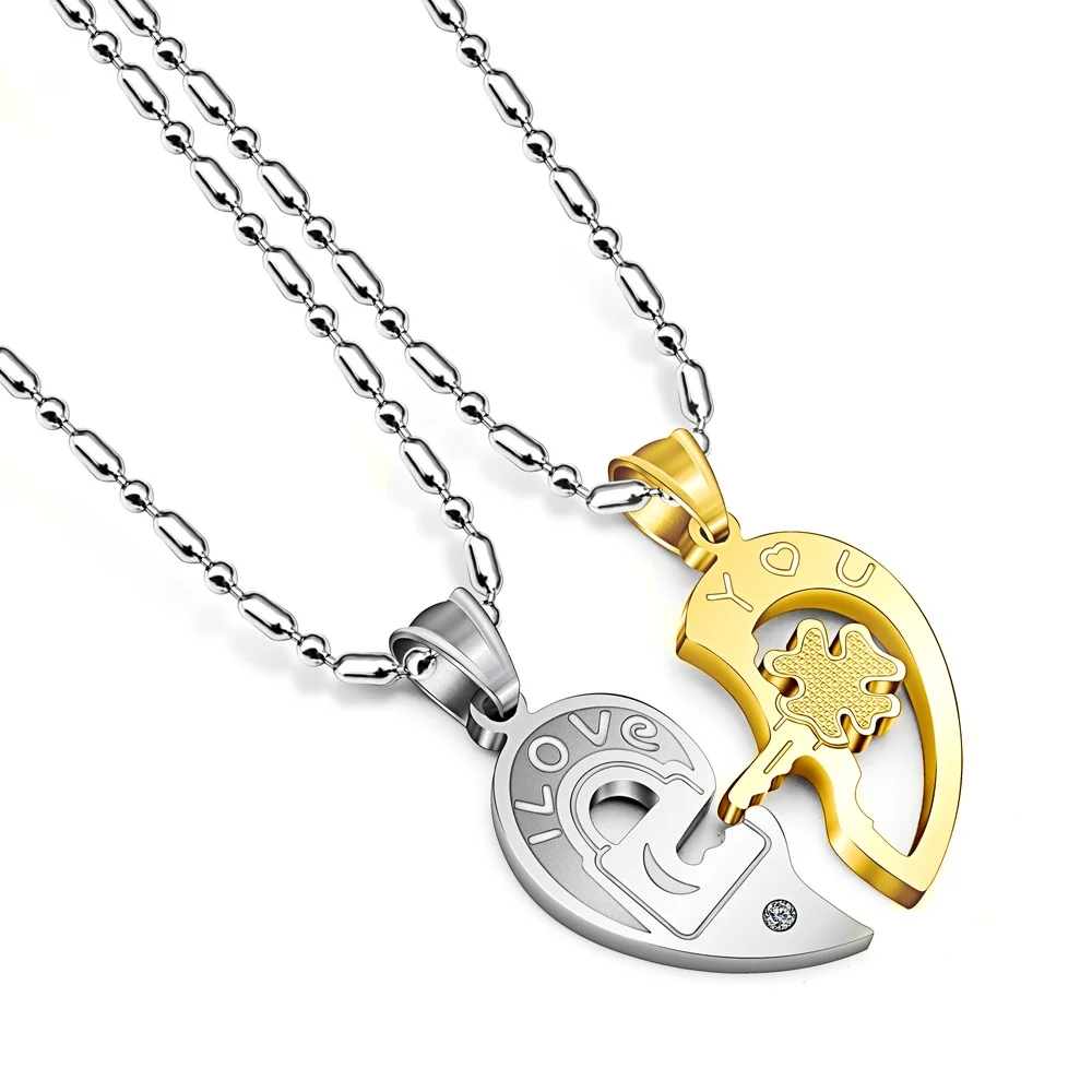 

Gold Plated Charm heart Shape Pendant Necklace Ladies Girls, As pic
