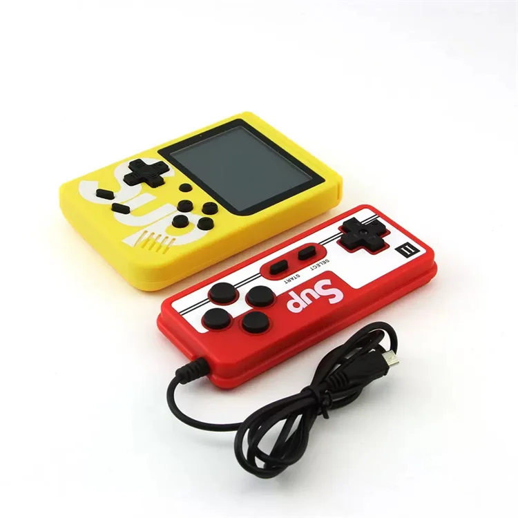 

Mini SUP Retro game console in box 400 in 1 handheld video game player, White,yellow,blue,black,red
