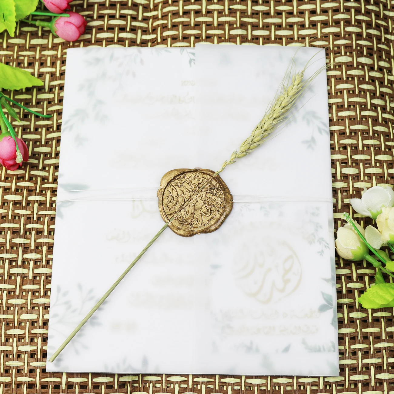 定制设计手工制作信封蜡封贴纸与自粘出售