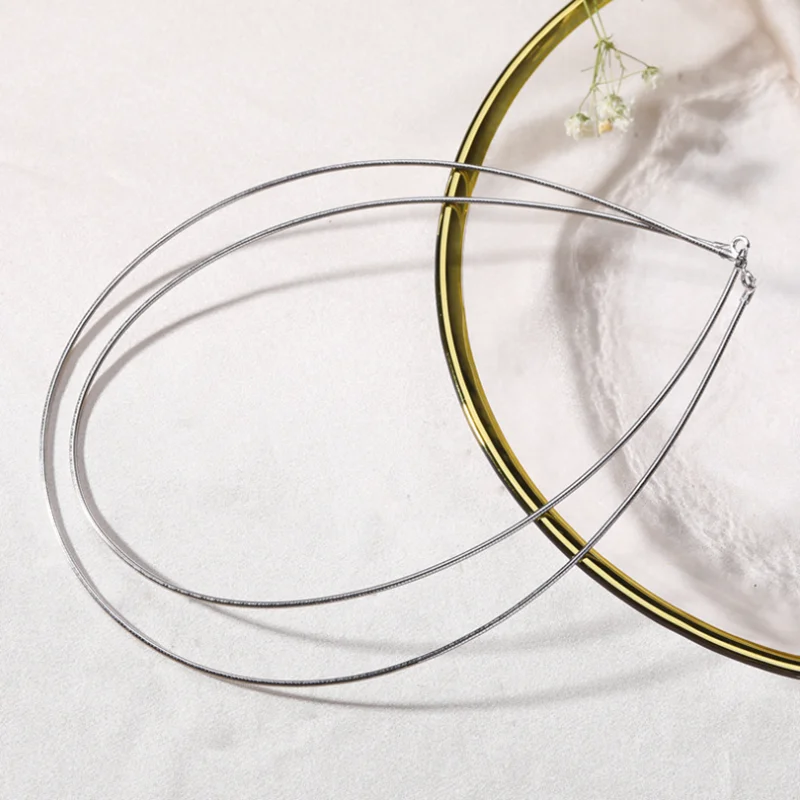 

factory price 1.0mm 1.2mm 16 inches 18 inches 925 sterling silver omega chain