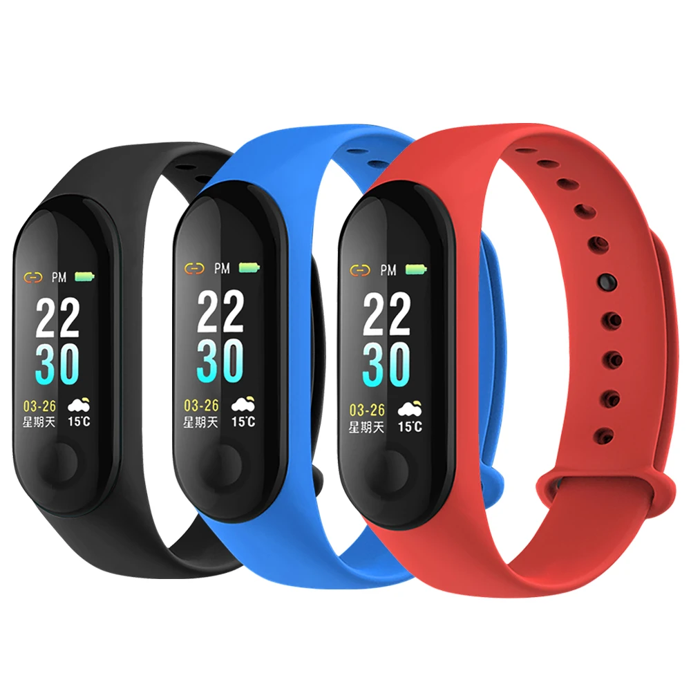 

2020 New M3 Smart Band With IPS Color Screen Factory Price Waterproof Universal Intelligent Connector Smart Bracelet