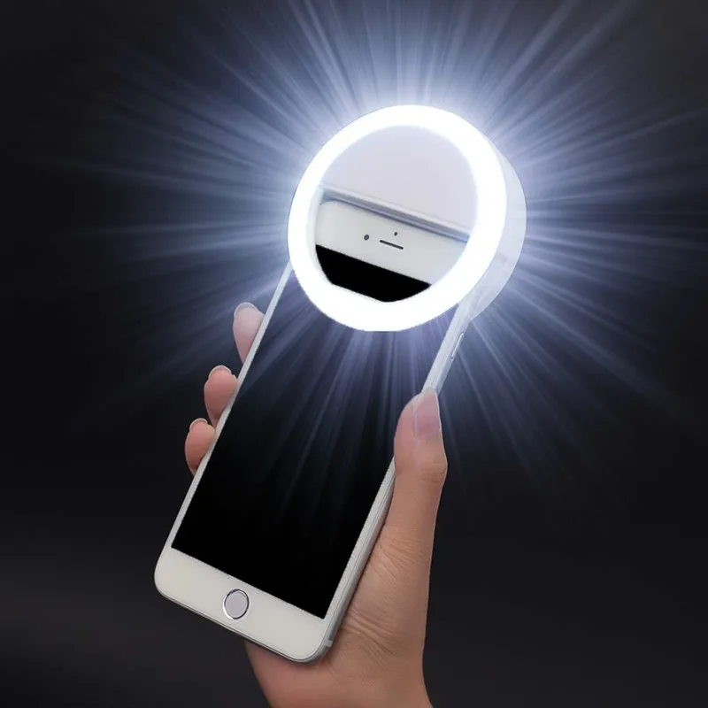 

Mobile Phone Lens Universal Selfie Lamp Portable Flash Ring 36 LEDS Luminous Ring Clip Light For iPhone 11 pro max Xs Xr X, White pink black blue