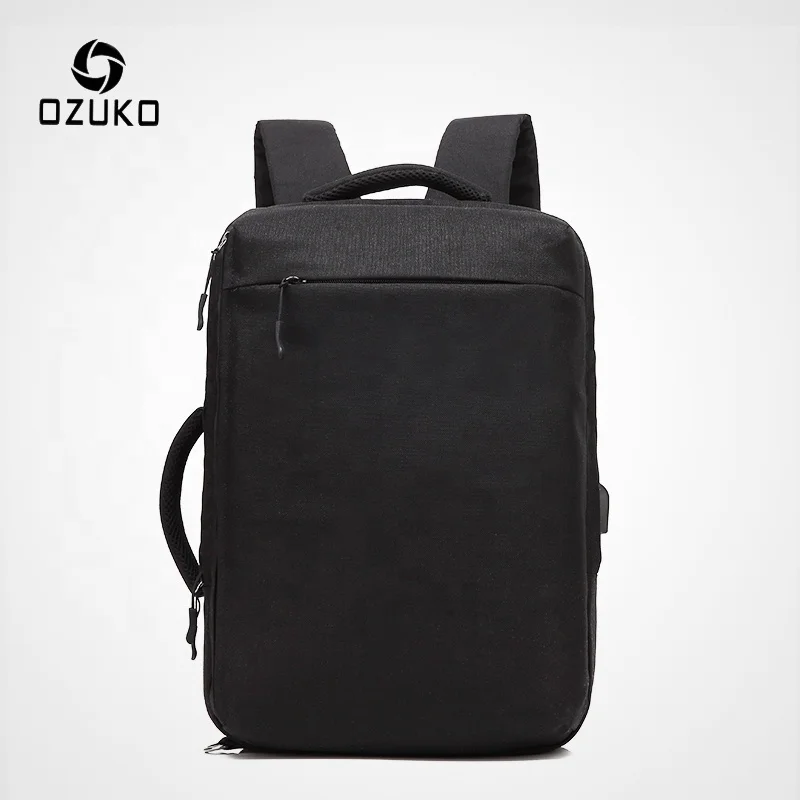 

Ozuko New Laptop Tote Travel Custom Waterproof Backpack Bike Bag With Usb Charging Port, French grey /blue/black