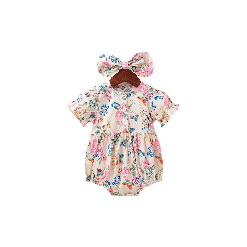 

One piece can sell baby girl cute floral rompers