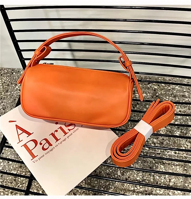 

New candy color simple underarm bag zipper dumpling bag fashion trend messenger bag