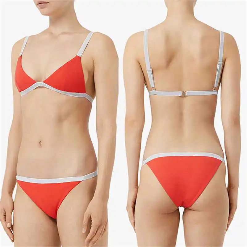 

Fashion Brand Printed Ladies Bra Sexy Bikini Set Swim Bathing Suit for Women