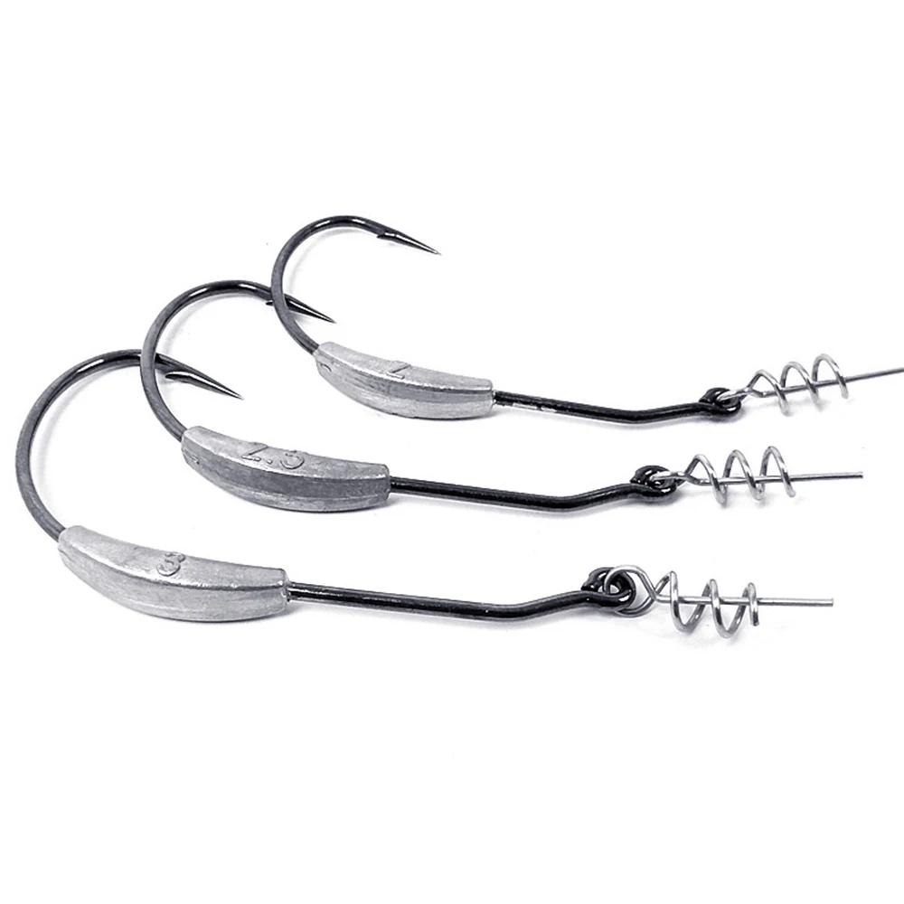 

Newbility high carbon steel fishing tackle crank lead head hook spring single hooks