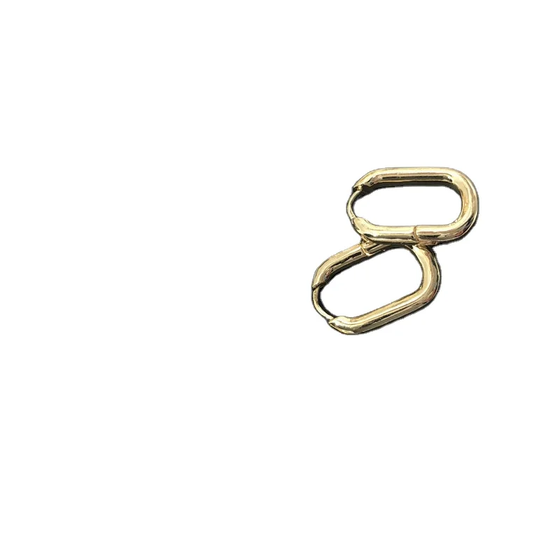 

Best Selling French Gold Chic O Shaped Hoop Earrings Women's Chunky Hoops Geometrical Brass Earrings