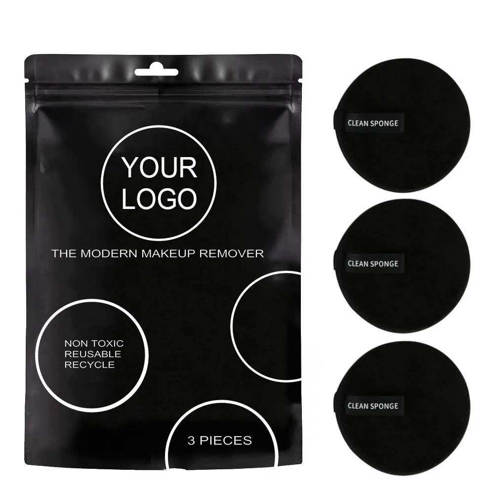 

Private Label Reusable Extra-Softness Microfiber Cotton Face Cleansing Makeup Powder Magic Remover Wipes makeup remover pads, Customized color