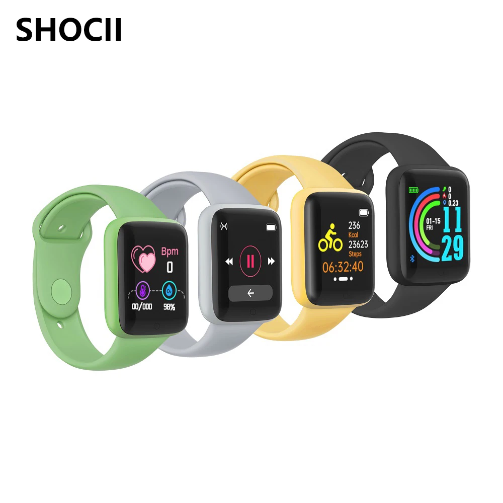 

Amazon hot Sale smart watch y68 new wrist bracelet band blood pressure sport wristband fitness tracker D20 smartwatch