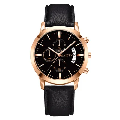 

4189 Fashion Sport Stainless Steel Case Leather Band Quartz Analog Wrist Watch Men Masculino Relogio Watch Clock, As photo
