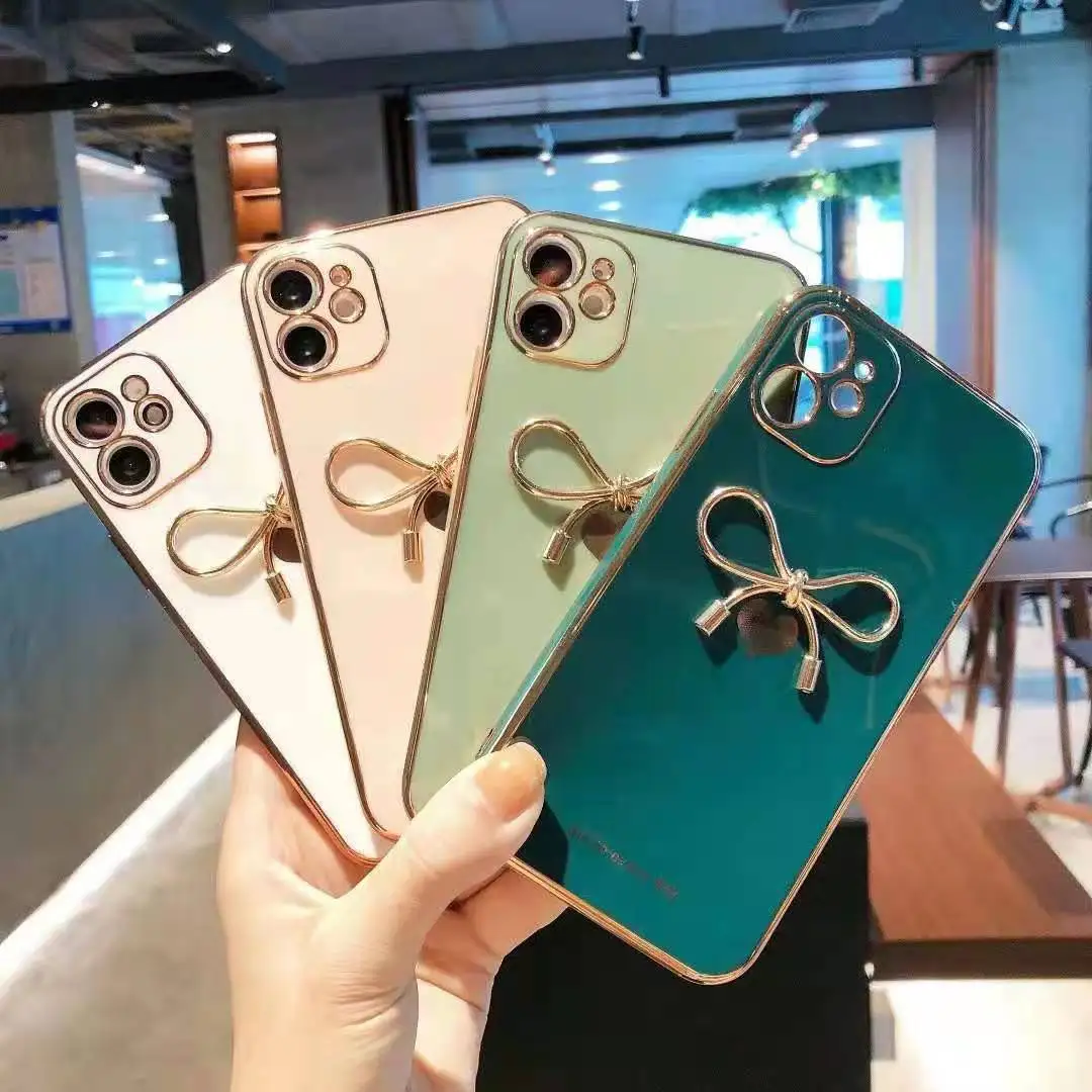 

Electroplating love bow for iphone12pro max mobile phone case, Multiple colors