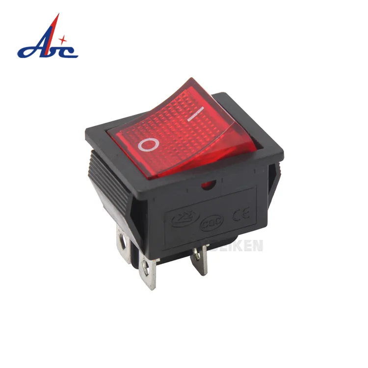 Rs404 6a 250v Mini 3 Way Red Light Power Tool On/off Switch For Welding Machine Rocker Switch