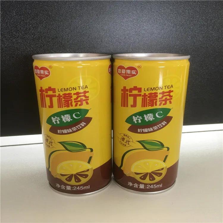 
Hongkong Style Lemon Tea 245ml Tinned Can Soft Drink Non Carbonated Health Beverages 