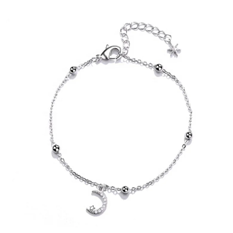 

Stars Moon Women's Bracelet Sweet Literary Cute Bracelet, Platinum