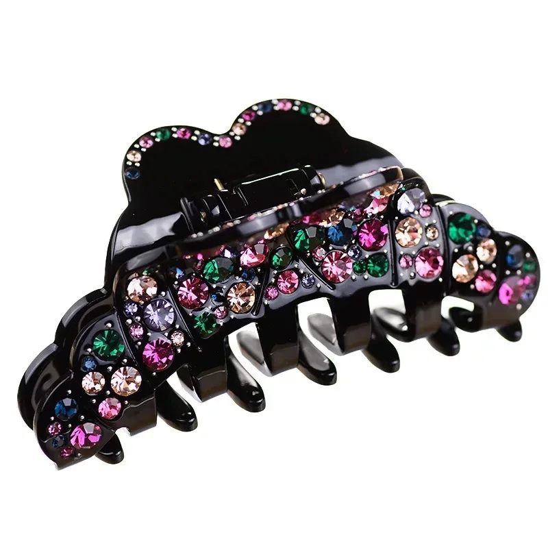 

luxury Rhinestone Girls Lady Large Crystal Acetic Acid Large acrylic resin Hair Claw Clip Slip Strong Hold Claw Hair Clips