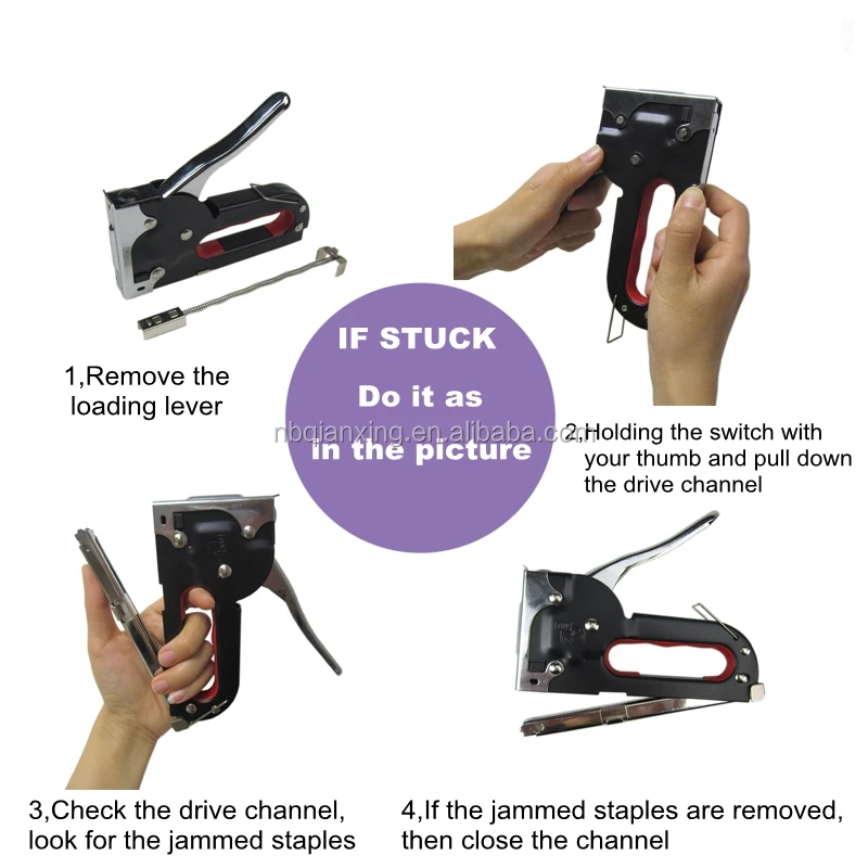 Manual Heavy Duty Hot Stapler Gun Hand Nail Gun Gs Staple Gun Tacker 4