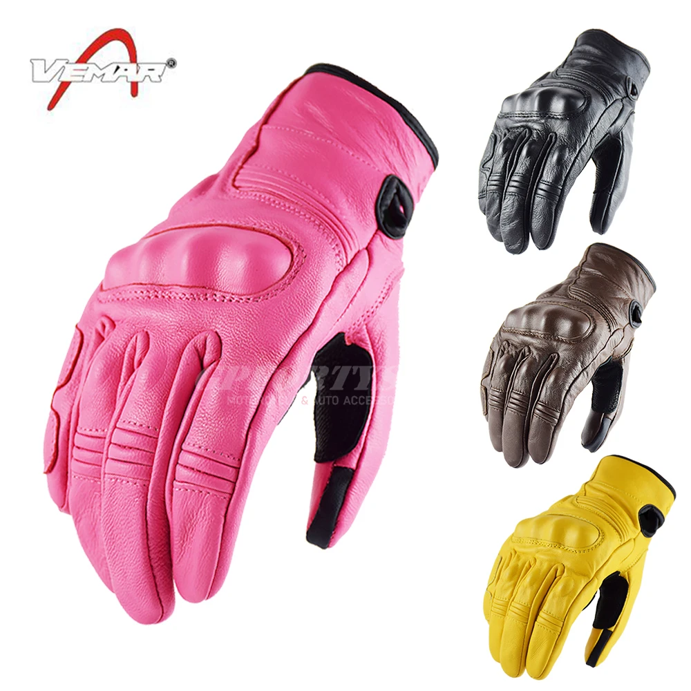 

New Motorcycle Gloves Men Touch Screen Leather Electric Bike Glove Cycling Full Finger Motorbike Motocross Luvas Sale