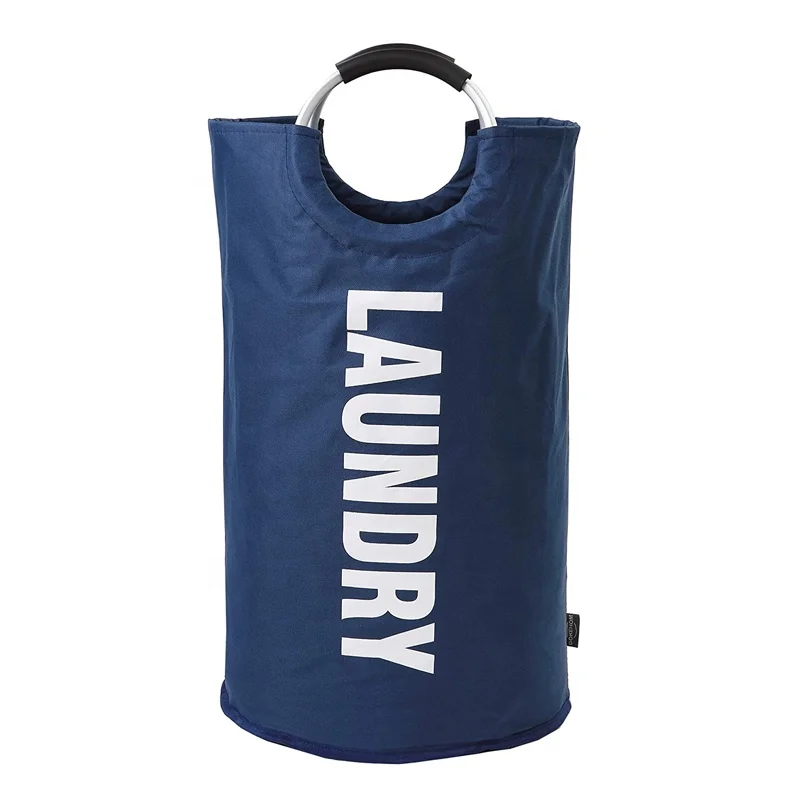 

Wholesale Large Laundry Basket Collapsible Fabric Laundry Hamper with handle, Blue/black/red/grey