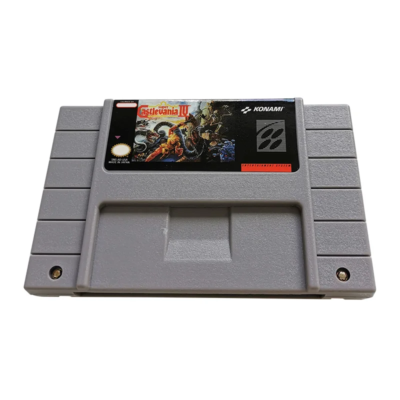 

Video Games Card Console Card for SNES Game Cartridge Classic Series - Super Castlevania IV English Language US Version, Gray