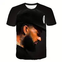 

3d T-shirt Nipsey Hussle High Quality Tshirts Men Clothes Hip Pop Top Comfortable Hot Sales Short Sleeve Printed T-shirts