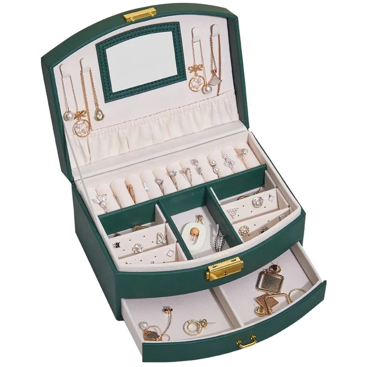 

New Fashion Home Decorative Luxury Jewelry Storage Packaging Boxes For Home Organization, Green, white, pink