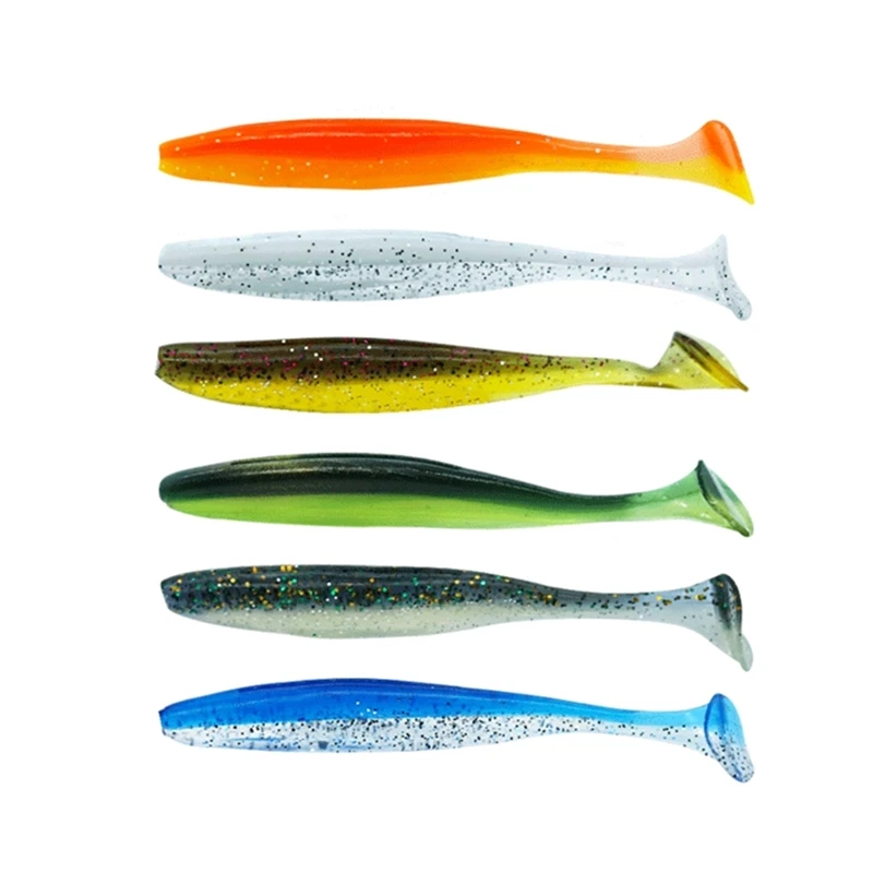 

SNEDA Soft Worm 6cm/1.2g 7cm/2g 9cm/4g T Tail Lure Soft Lure Swim Bait Fishing Lures Double Color For Freshwater, 14colors