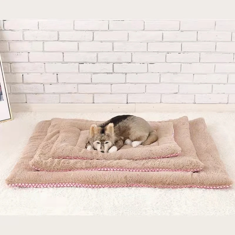

Luxury Pet Cat Dog Beds Pad Mat Mattress Dogs Blanket Hunde Bett Productos Camas De Para Perros Gato Mascotas Coussin Pour Chien, Gray,pink,khaki