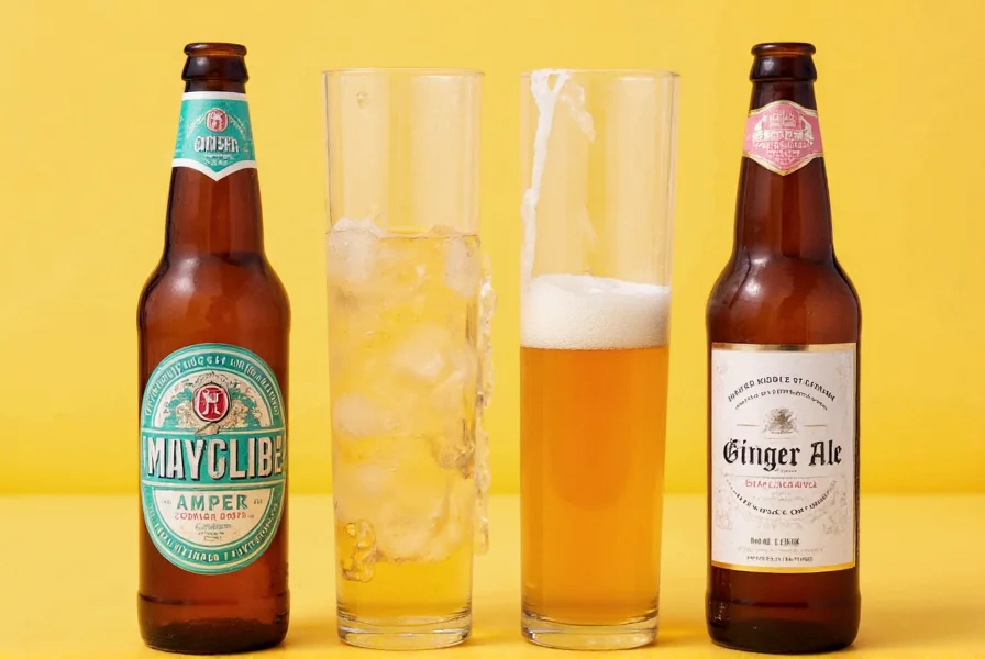 Traditional ginger beer in a clear bottle showing natural sediment