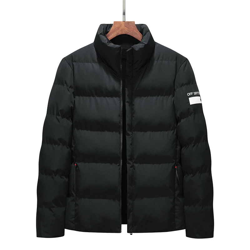 

Winter Jacket Men's 2020 Padded Warm Thick Jacket Stand Collar Male Solid Parka Coat Sale 4XL puffer jacket