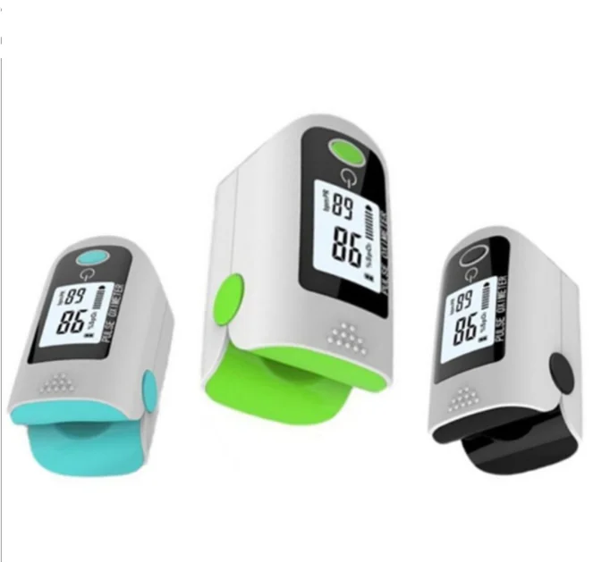 

Digital Finger Oximeter Pulse Oximeter Display Oximeter Finger Health Diagnostic Monitor Tool Medical Equipment, Black blue green