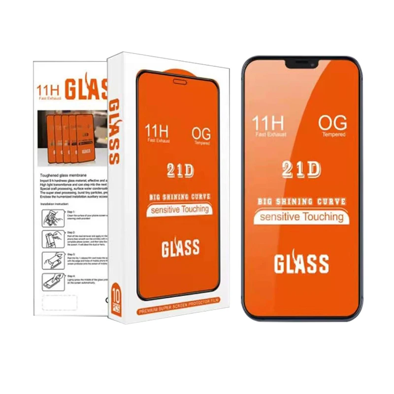 

21D Wholesale Low price Factory Price 21D Cheap Price tempered glass Screen Protector Full Glue For Iphone 13 12 pro