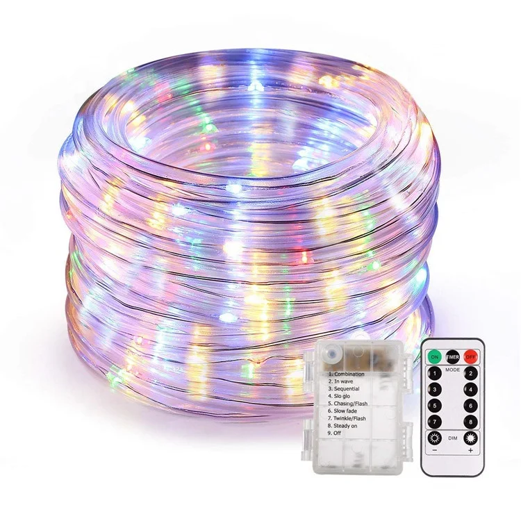 8 Mode 10M Waterproof Remote Control rope string  Lights Battery Operated String Copper Wire LED string light