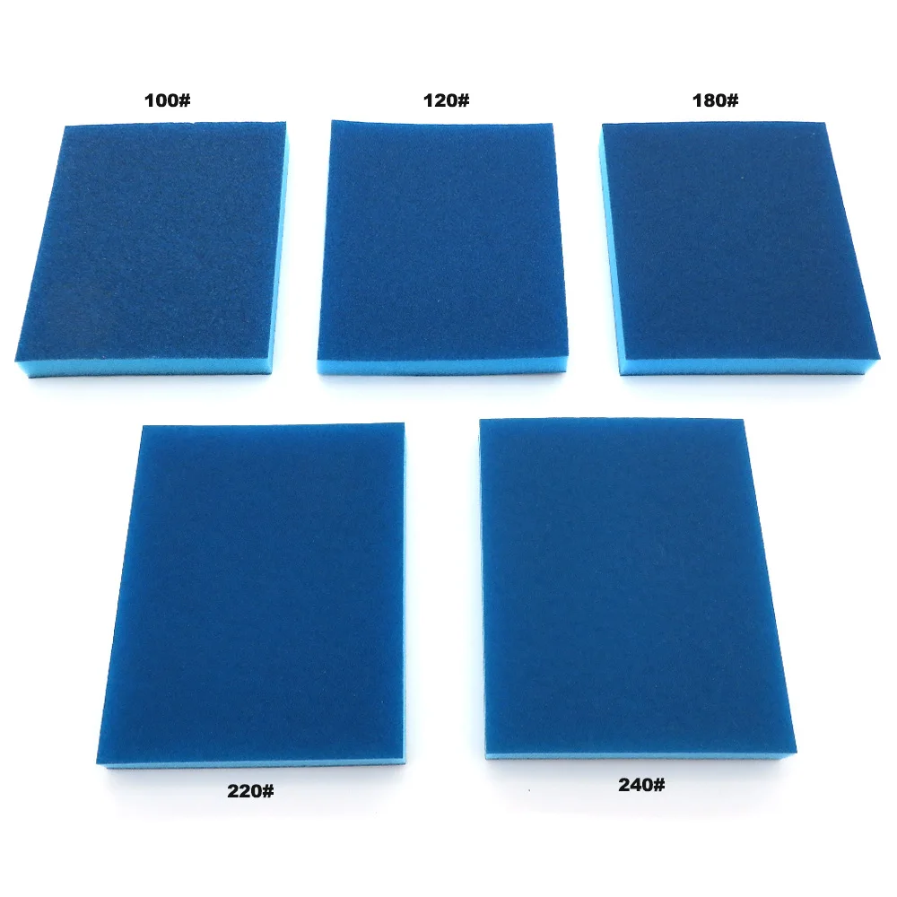 100*120mm Wet & Dry 100240 Grit Double Abrasive Side Sponge Sanding