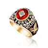 3D computer design deep details silver or brass military ring