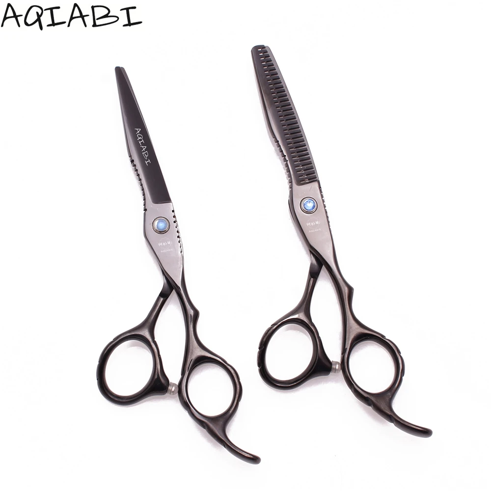 

Hair Scissors 5.5'' 6" JP Steel Hair Cutting Scissors Thinning Shears Hairdresser Scissors Black A1011