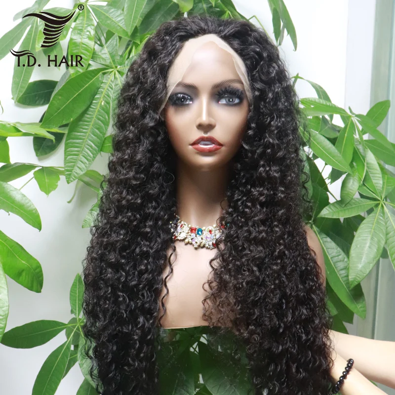 

Deep Curly Transparent lace front wig 13x4 ear to ear Cuticle Aligned Virgin Human Hair Deep Wave Wigs
