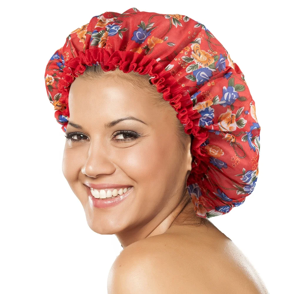 

Wholesale Women Hair Bonnets FLORAL SATIN SLEEP CAP LARGE Satin Custom Silk Bonnets