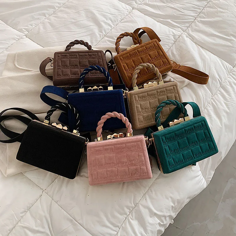 

popular bag 2021 Korean version new small INS girl frosted box purse and hand bags for women, 7 colors