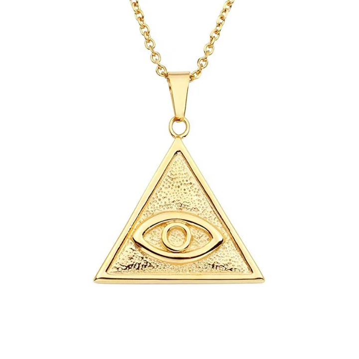 

Eye Of Providence Ancient Mystic Symbol Stainless Steel Triangle All Seeing Eyes Pyramid Pedant Necklace