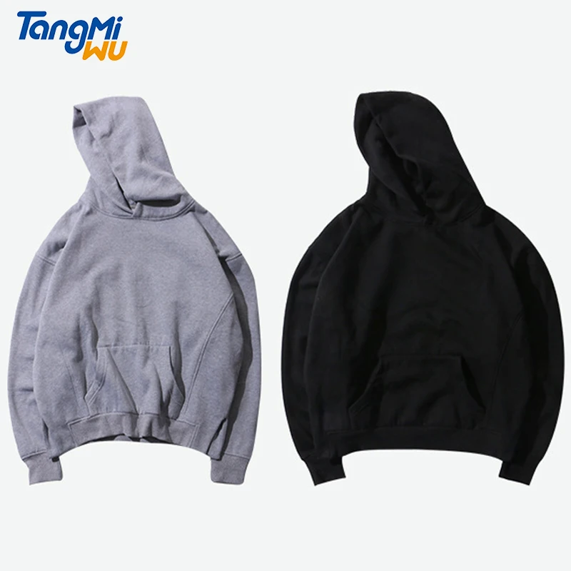 

TMW wholesale new style mens Pullover essentials hoodie loose open fork hem sudadera capucha casual oversized men plain hoodies