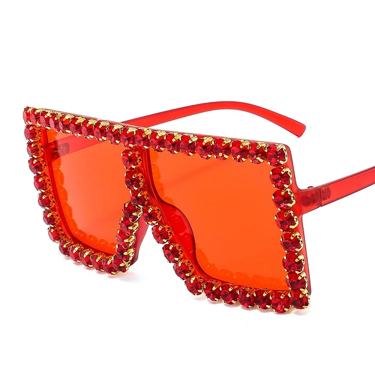 

Luxury Custom Diamond Sunglasses Big Oversize Shades Sunglasses 2021