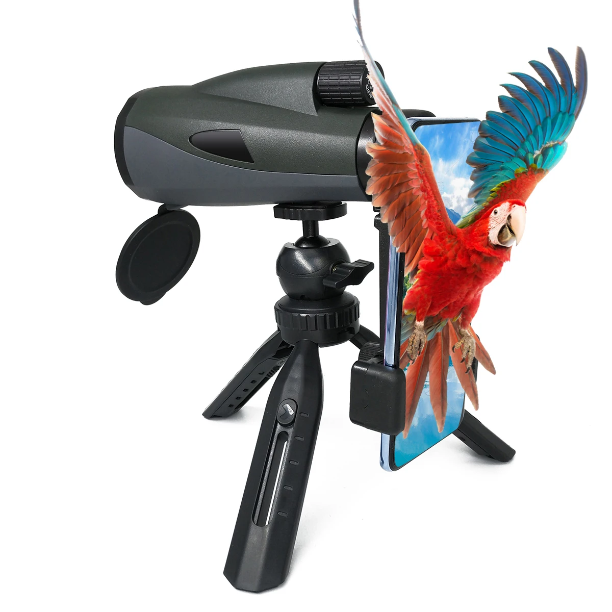 

12x60 Handheld Monocular Large Prism Bak4 Telescopio for Bird Watching Best Gifts