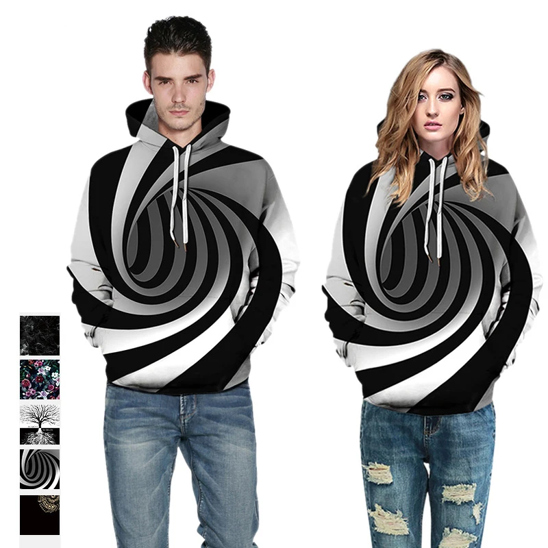 

Wholesale high quality custom spandex white XXXXL unisex oversized street style printing 3D hoodies for women, As picture