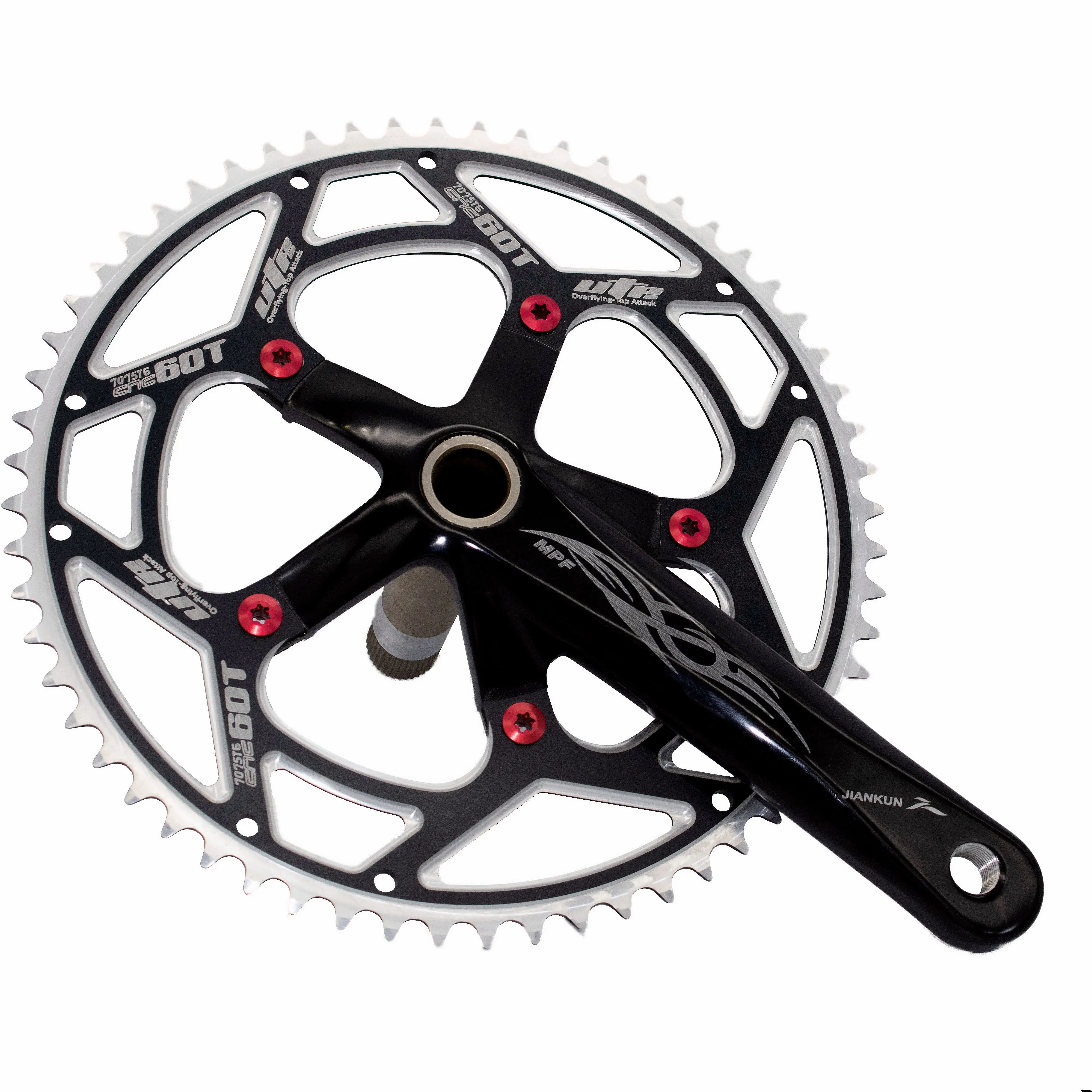 Alloy Bicycle Chainset For Fixie / Folding / Trekking Black 44T x 170mm 