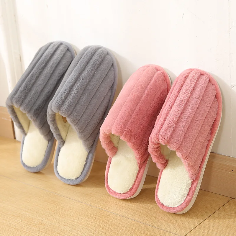 

Women's Slip on Fuzzy Slippers Memory Foam House winter Slippers Outdoor Indoor Warm Plush Bedroom Shoes with Fur Lining