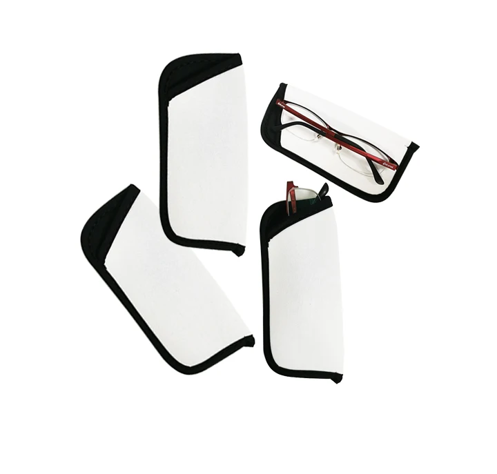

RTS Sublimation White Portable Travel Eyeglasses Soft Pouch Holder Bag