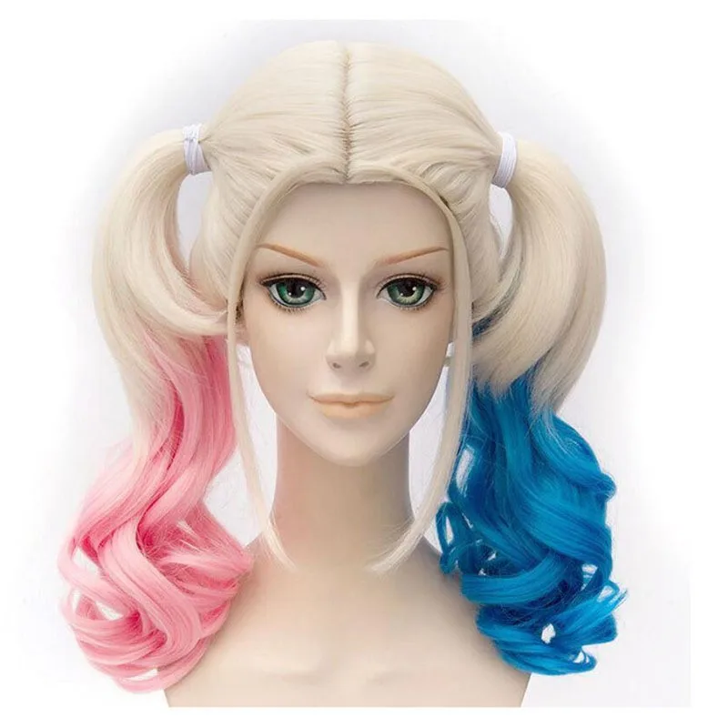 

Party woman wig Cartoon Harley Quinn curly full lace hair wigs for coser
