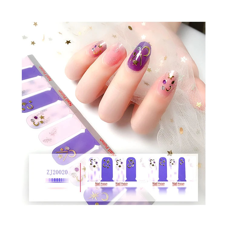 

Semi-cured Gel Strips Hot Selling Semicured Gel Stickers Gel Nail With The Uv, Colorful